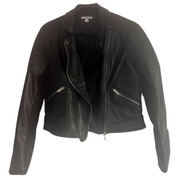 Bar III Faux Leather Mojo Jacket Black Size M - Picture 5 of 5